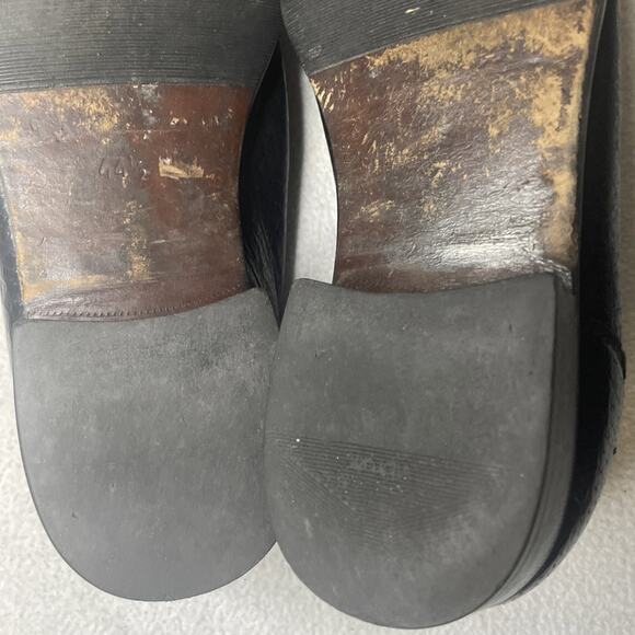 Authentic ZILLI Handmade Italian Black Leather Loafers 44 1/2 Slip On main image 5